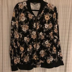Torrid floral bomber jacket